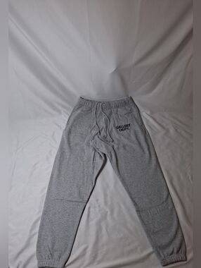 Gallery Dept Gray With Black Logo Jogger Sweatpants